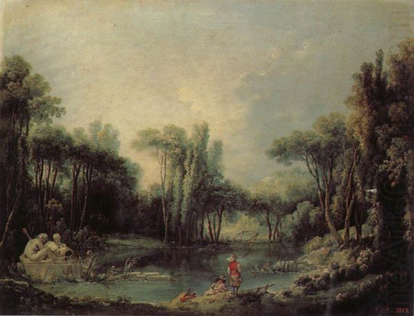 Landscape with a Pond, Francois Boucher
